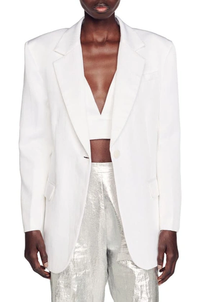 Shop Sandro Alicia Blazer In White