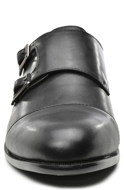 Shop Tahari David Double Buckle Monk Strap Shoe In Black