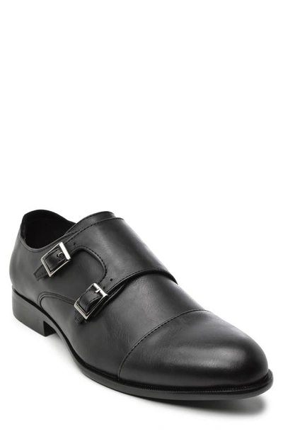 Shop Tahari David Double Buckle Monk Strap Shoe In Black