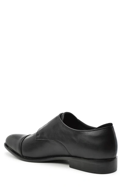 Shop Tahari David Double Buckle Monk Strap Shoe In Black