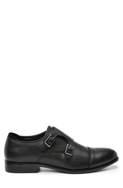 Shop Tahari David Double Buckle Monk Strap Shoe In Black