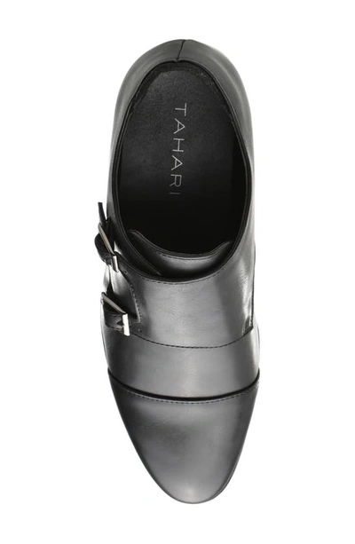 Tahari David Double Buckle Monk Strap Shoe In Black