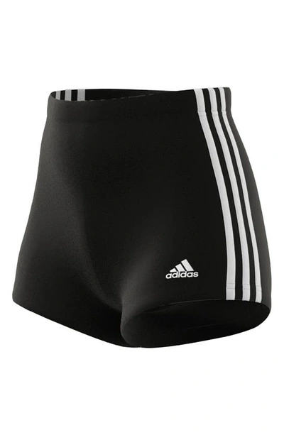 Shop Adidas Originals Essentials 3-stripes Single Jersey Shorts In Black/ White