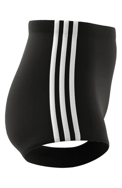 Shop Adidas Originals Essentials 3-stripes Single Jersey Shorts In Black/ White