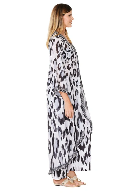 Shop Ranee's Leopard Duster In Black And White