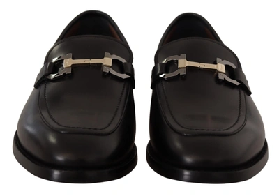 Shop Ferragamo Salvatore  Black Calf Leather Moccasin Formal Men's Shoes