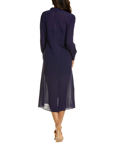 Shop Ted Baker Asymmetrical Ruffle Midi Dress In Blue
