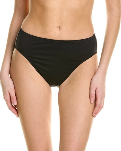 Shop Carmen Marc Valvo High-waist Bikini Bottom In Black