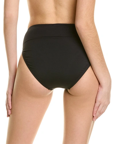 Shop Carmen Marc Valvo High-waist Bikini Bottom In Black