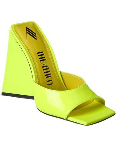 Shop Attico Devon Leather Sandal In Yellow