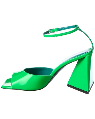 Attico Piper Leather Sandal In Green