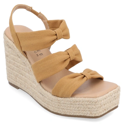 Journee Collection Tru Comfort Santorynn Platform Wedge Espadrille Sandal In Multi