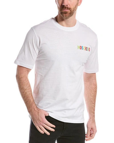Shop Moschino Logo T-shirt In White