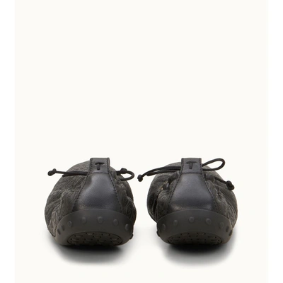 Shop Tod's Ballerinas In Leather In Black