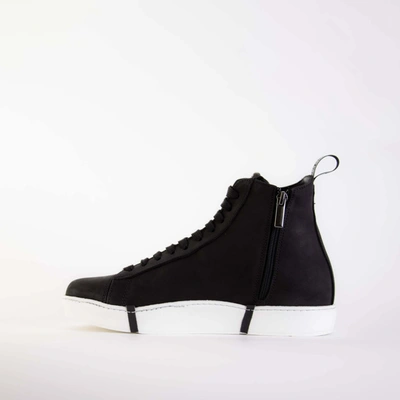 Shop Roberto Cavalli Embossed Hi-top Women's Sneakers In Black
