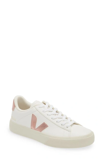 Shop Veja Campo Chrome Free Leather Sneaker In Extra-white Nacre