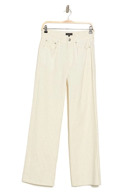 Rag & Bone Logan High-rise Striped Wide-leg Jeans In Blustripe