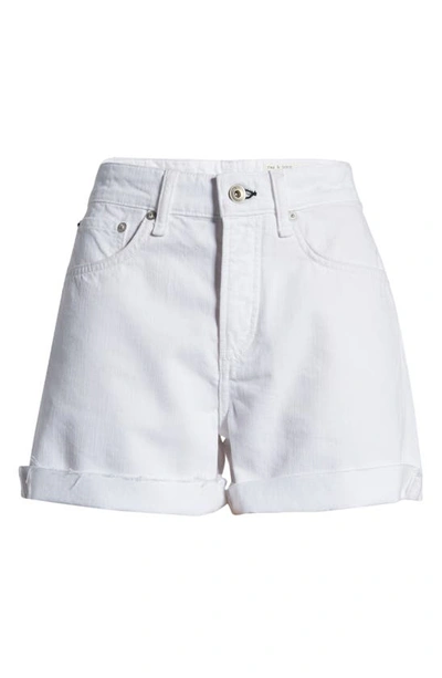 Shop Rag & Bone Rosa Nonstretch Denim Cutoff Shorts In Bright White