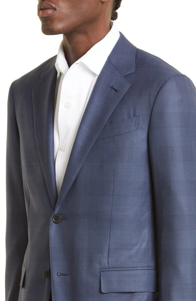 Shop Zegna 15milmil15 Prince Of Wales Plaid Wool Suit In Blue