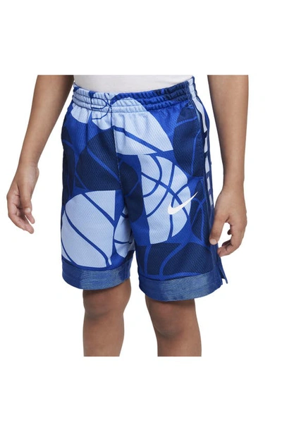 Shop Nike Kids' Dri-fit Elite Basketball Shorts In Game Royal