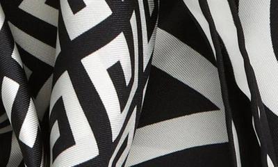 Shop Givenchy 4g Monogram Silk Square Scarf In Black/ White