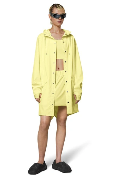 Shop Rains Waterproof Longline Jacket In Straw