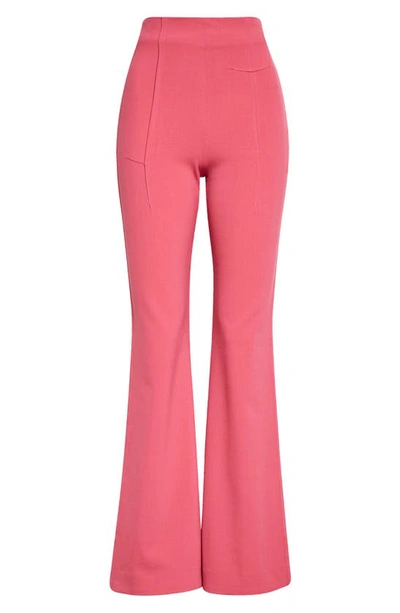 Shop Talia Byre Tailoring Flare Pants In Deep Pink