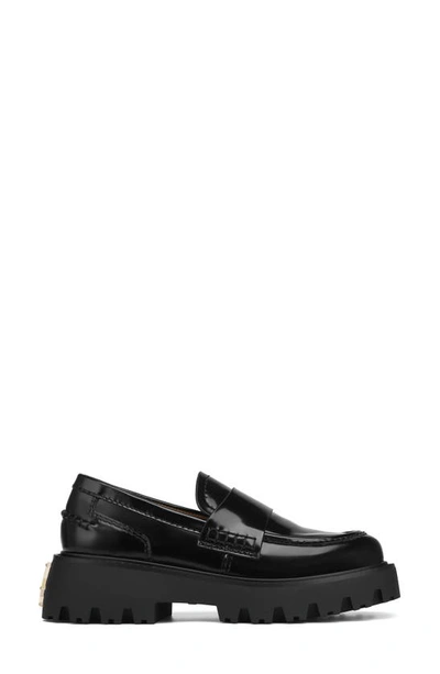 Naked Wolfe Flawless Platform Loafer In Black-box Leather
