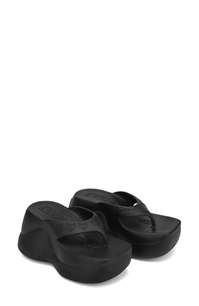 Shop Naked Wolfe Diva Platform Sandal In Black-rubber