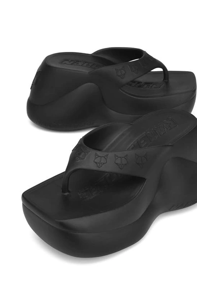 Shop Naked Wolfe Diva Platform Sandal In Black-rubber