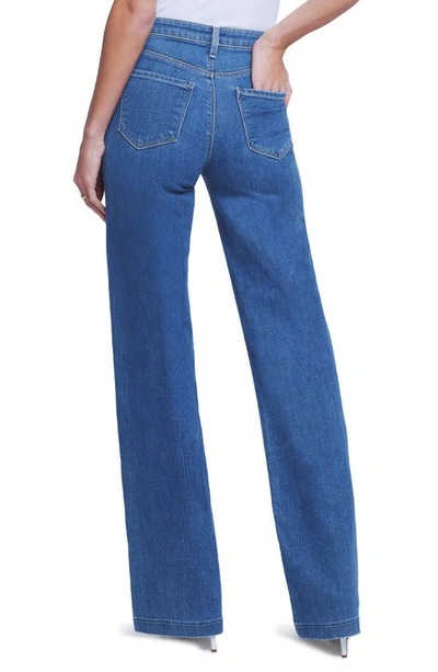 Shop L Agence Clayton Wide Leg Jeans In Plymouth
