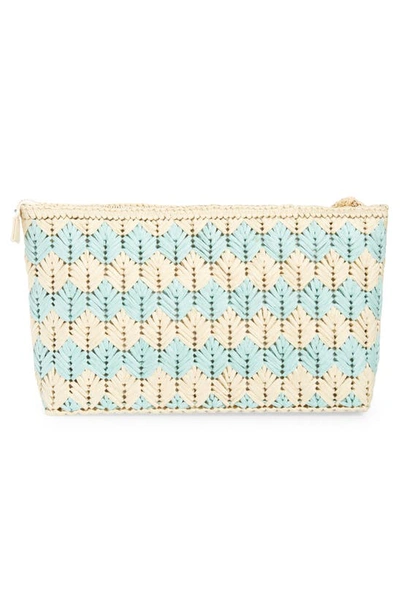 Shop Btb Los Angeles Bria Straw Clutch In Natural Mint