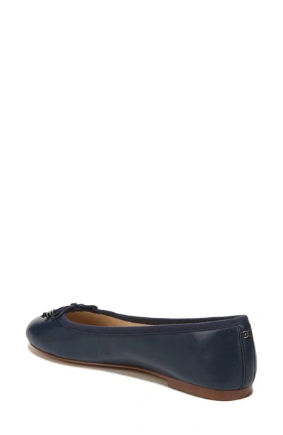 Shop Sam Edelman Felicia Luxe Flat In Hudson Navy