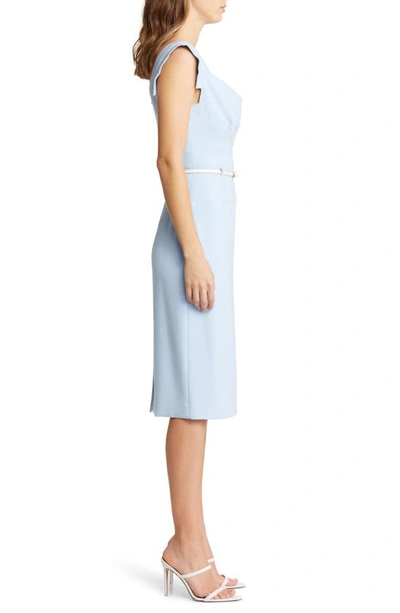 Black Halo Womens Slouchy Sleeveless Sheath Dress In Maliblue