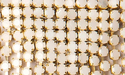 Shop Deepa Gurnani Fanning Crystal Drop Earrings In Ivory