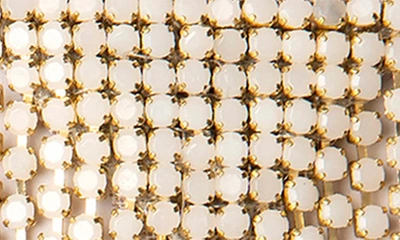Deepa Gurnani Fanning Crystal Drop Earrings In Ivory