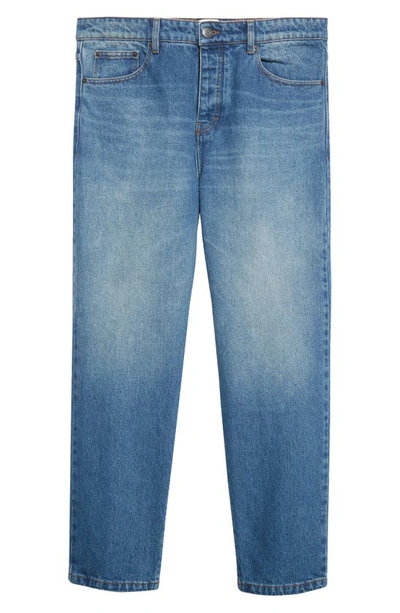 Shop Ami Alexandre Mattiussi Tapered Leg Jeans In Used Blue/ 480