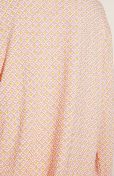 Shop Eberjey Gisele Print Jersey Knit Pajamas In Geo Tile Rose Cloud/ Ivory