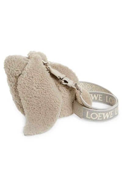 Shop Loewe Bunny Genuine Shearling Bag In Ghost