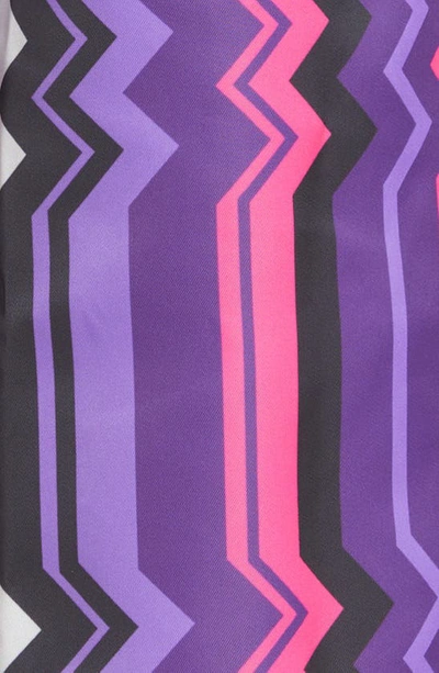 Shop Missoni Zigzag Swim Trunks In Multicolor Violet-black-red