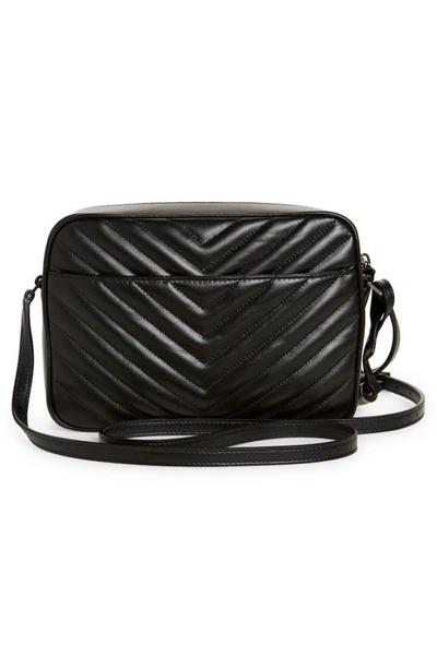 Shop Saint Laurent Lou Matelassé Leather Camera Bag In Noir