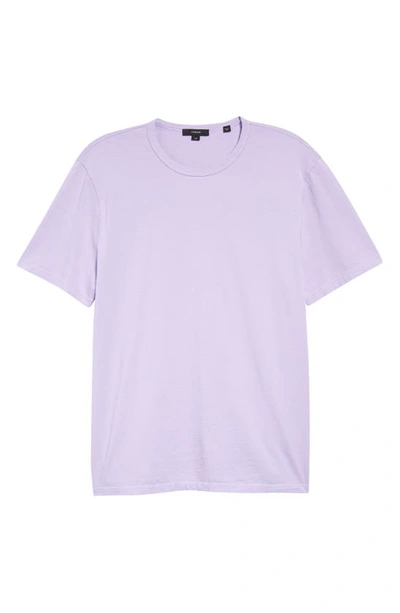 Shop Vince Solid T-shirt In Washed Wild Iris
