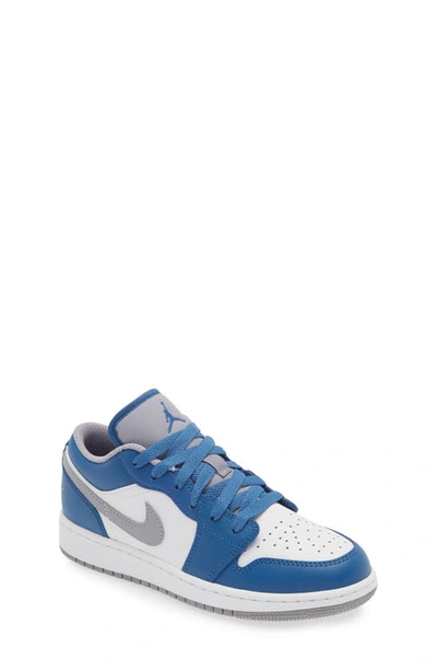 Shop Jordan Air  1 Low Sneaker In Blue/ Cement Grey