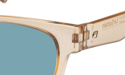 Shop Le Specs Whiptrash 52mm D-frame Sunglasses In Beige / Aqua Blue Mono