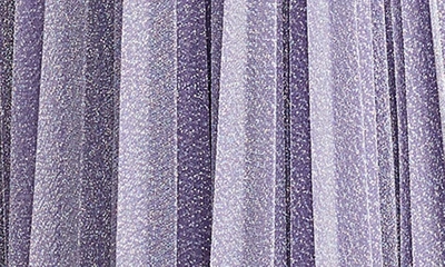 Halston Maycee Pleated Shimmer Jersey Gown In Amethyst