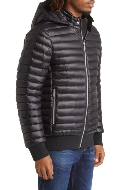 Shop Moose Knuckles Air Down Recycled Nylon Puffer Jacket In Black