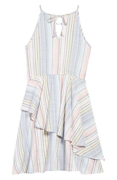 Shop Ava & Yelly Kids' Stripe Dress In Blush