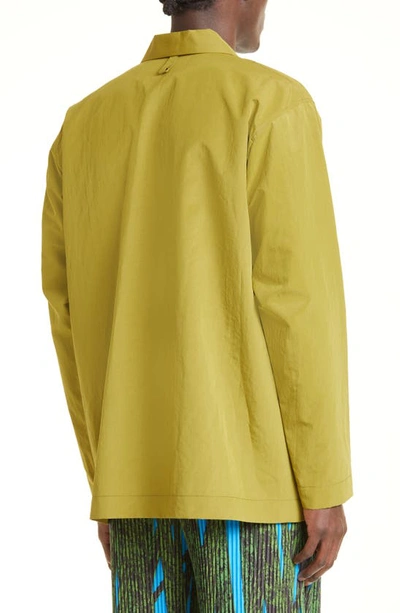 Shop Issey Miyake Button-up Shirt In 65-khaki