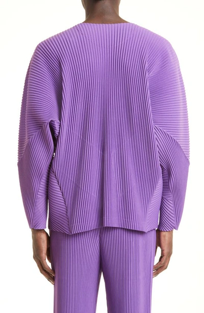 Shop Issey Miyake Monthly Colors January Pleated Top In 83-wisteria Violet
