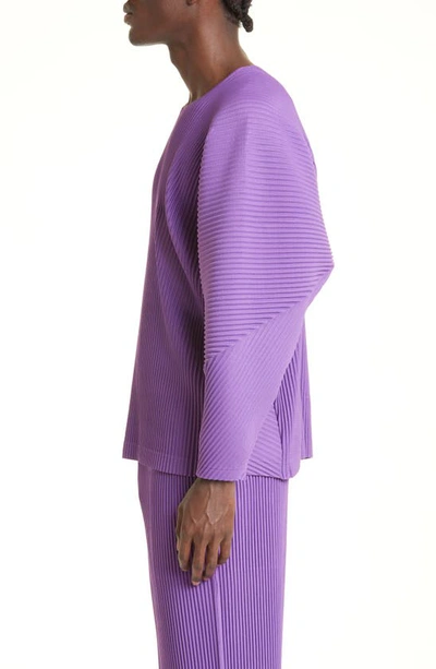 Shop Issey Miyake Monthly Colors January Pleated Top In 83-wisteria Violet